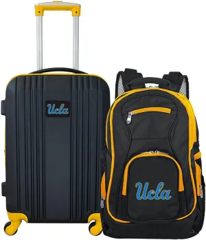 Denco University of California Los Angeles Bruins 2-Piece Luggage Set, Includes 21-inch Two-Tone Hardcase Spinner and 19" Laptop Backpack