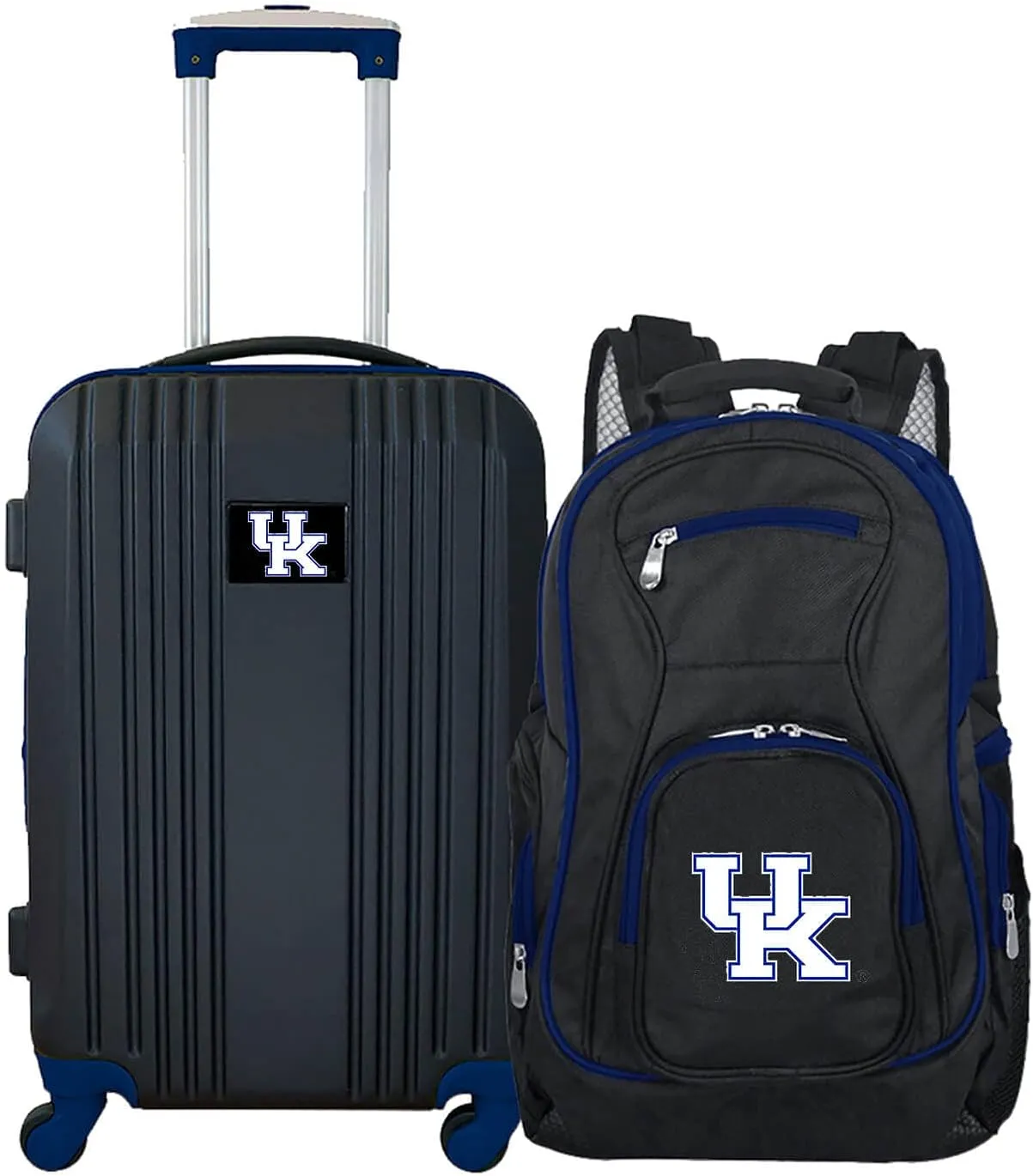 Denco University of Kentucky Wildcats 2-Piece Luggage Set, Includes 21-inch Two-Tone Hardcase Spinner and 19" Laptop Backpack