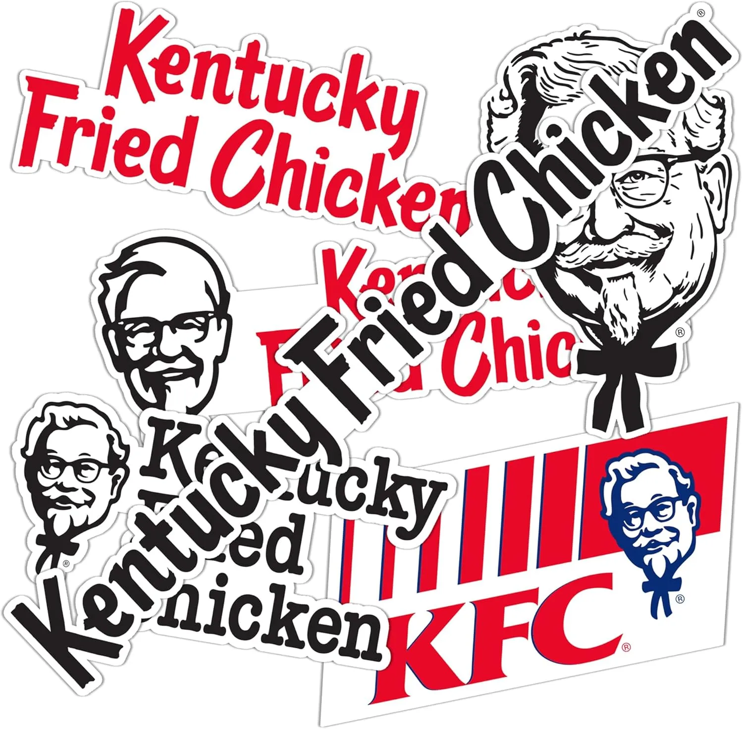 Desert Cactus KFC Sticker Kentucky Fried Chicken Sticker Vinyl Decals Laptop Water Bottle Car Scrapbook T2 (Type 2-2)