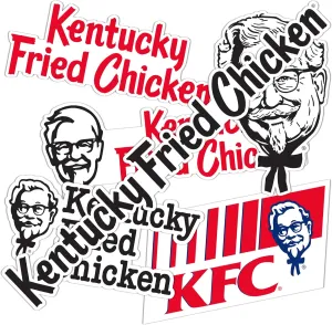 Desert Cactus KFC Sticker Kentucky Fried Chicken Sticker Vinyl Decals Laptop Water Bottle Car Scrapbook T2 (Type 2-2)