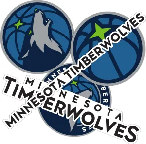 Desert Cactus Minnesota Timberwolves NBA Officially Licensed Sticker Vinyl Decal Laptop Water Bottle Car Scrapbook (Type 2)