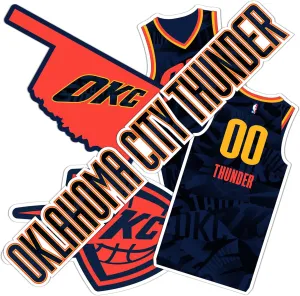 Desert Cactus Oklahoma City Thunder Sticker OKC NBA Officially Licensed Vinyl Decal Laptop Water Bottle Car Scrapbook (City Edition 2023)