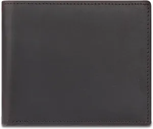DK86 Leather Bifold Wallet for Men RFID Blocking Full Grain Leather Extra Capacity Multiple Card Slots with 2 ID Windows (Vintage Coffee)