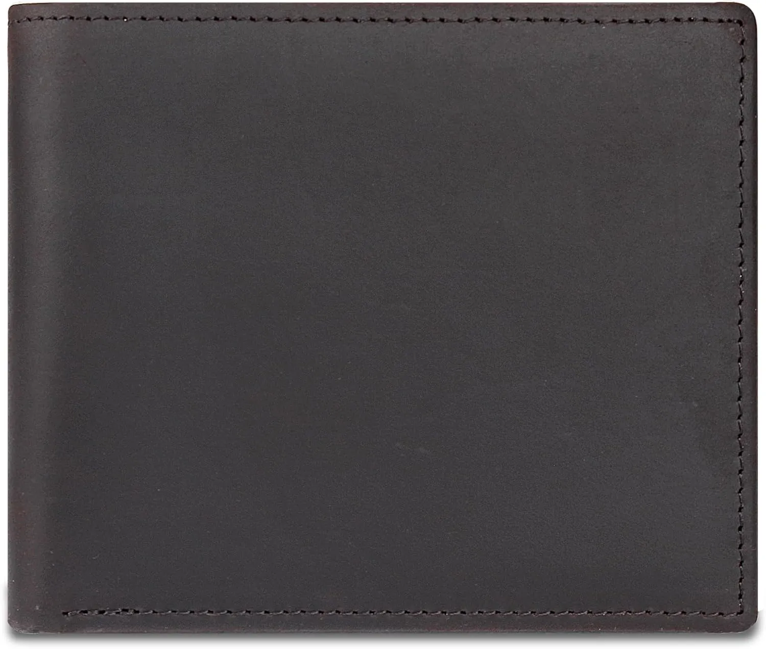 DK86 Leather Bifold Wallet for Men RFID Blocking Full Grain Leather Extra Capacity Multiple Card Slots with 2 ID Windows (Vintage Coffee)