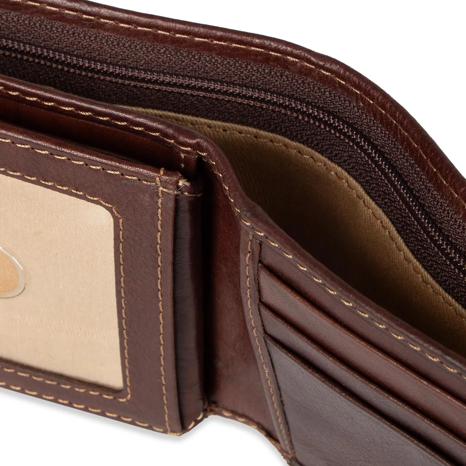 Dockers Men's Extra Capacity Bifold Wallet with ID Window and Multiple Card Slots