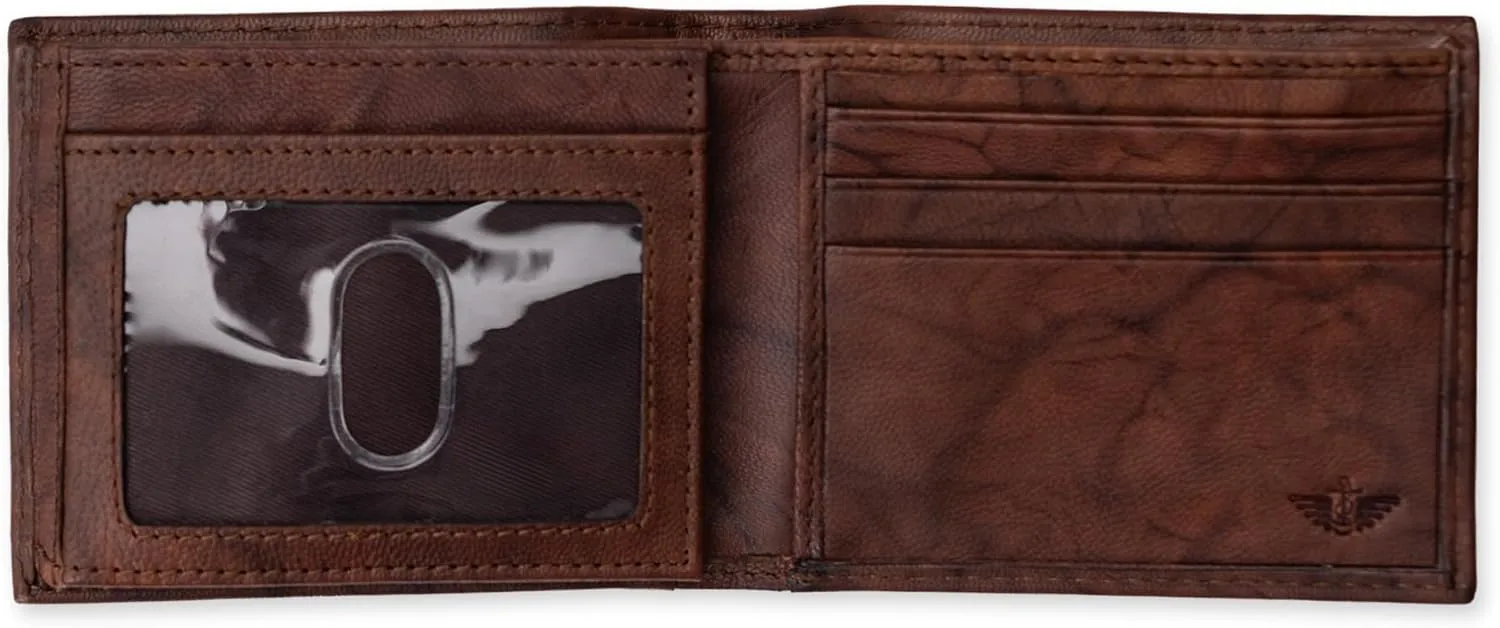 Dockers Men's Extra Capacity Bifold Wallet with ID Window and Multiple Card Slots