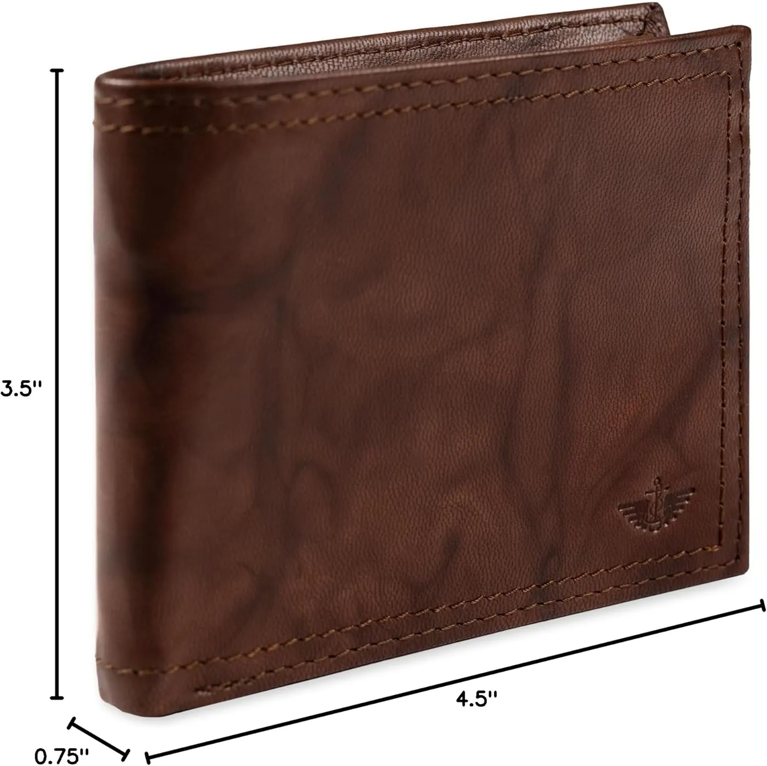 Dockers Men's Extra Capacity Bifold Wallet with ID Window and Multiple Card Slots
