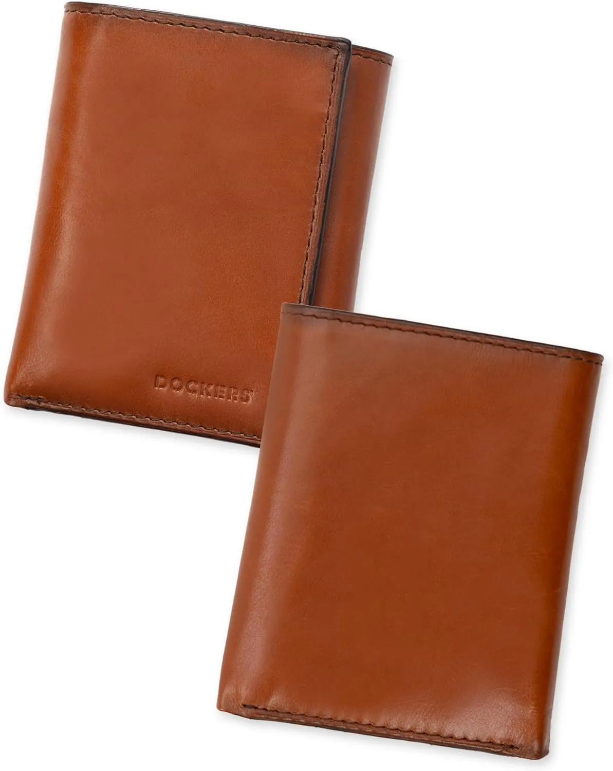 Dockers Men's Extra Capacity Slim Profile Trifold Wallet with Multiple Card Slots and ID Window