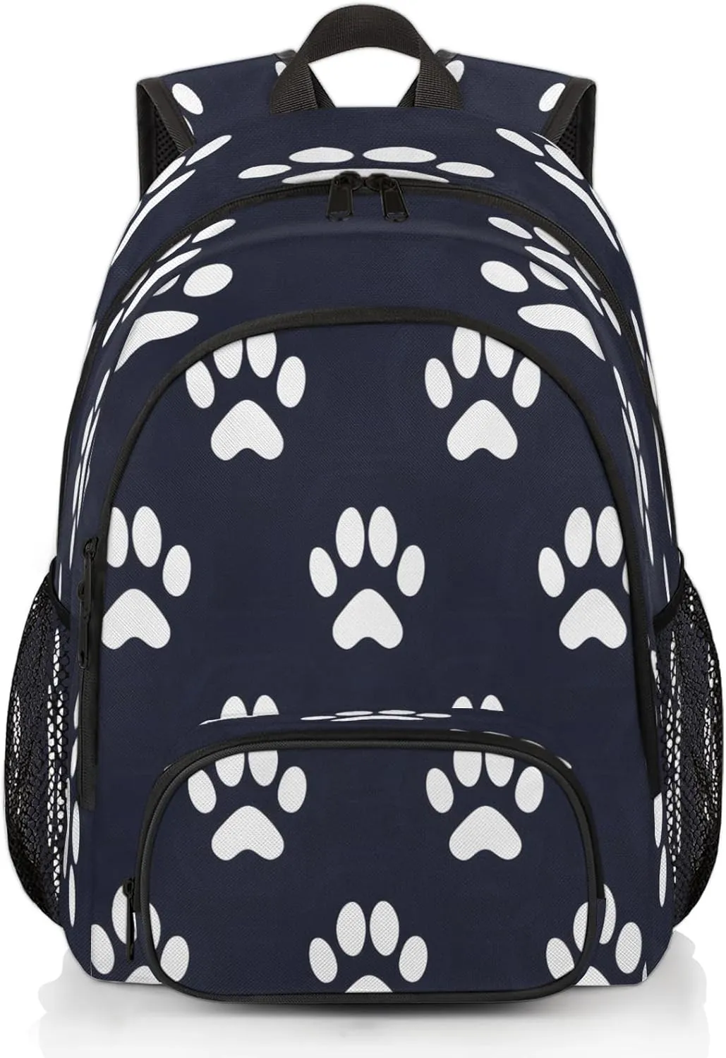 Dog Bones Paw Laptop Backpack for Women Men, 18.3 Inch Travel Work Backpacks, Dog Paws Waterproof Computer Casual Daypack Nurse Teacher Bags