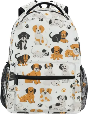 Dogs Backpack 3rd 4th 5th Grade School Bookbag Travel Laptop Daypack Bag Purse for Boys Girls Teens