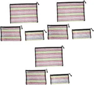 DOITOOL 3sets Multi-Size Document Organizer Pouch Mesh File Bag Zipper Easy-Clean Nylon for School Home Travel 3pcs*3