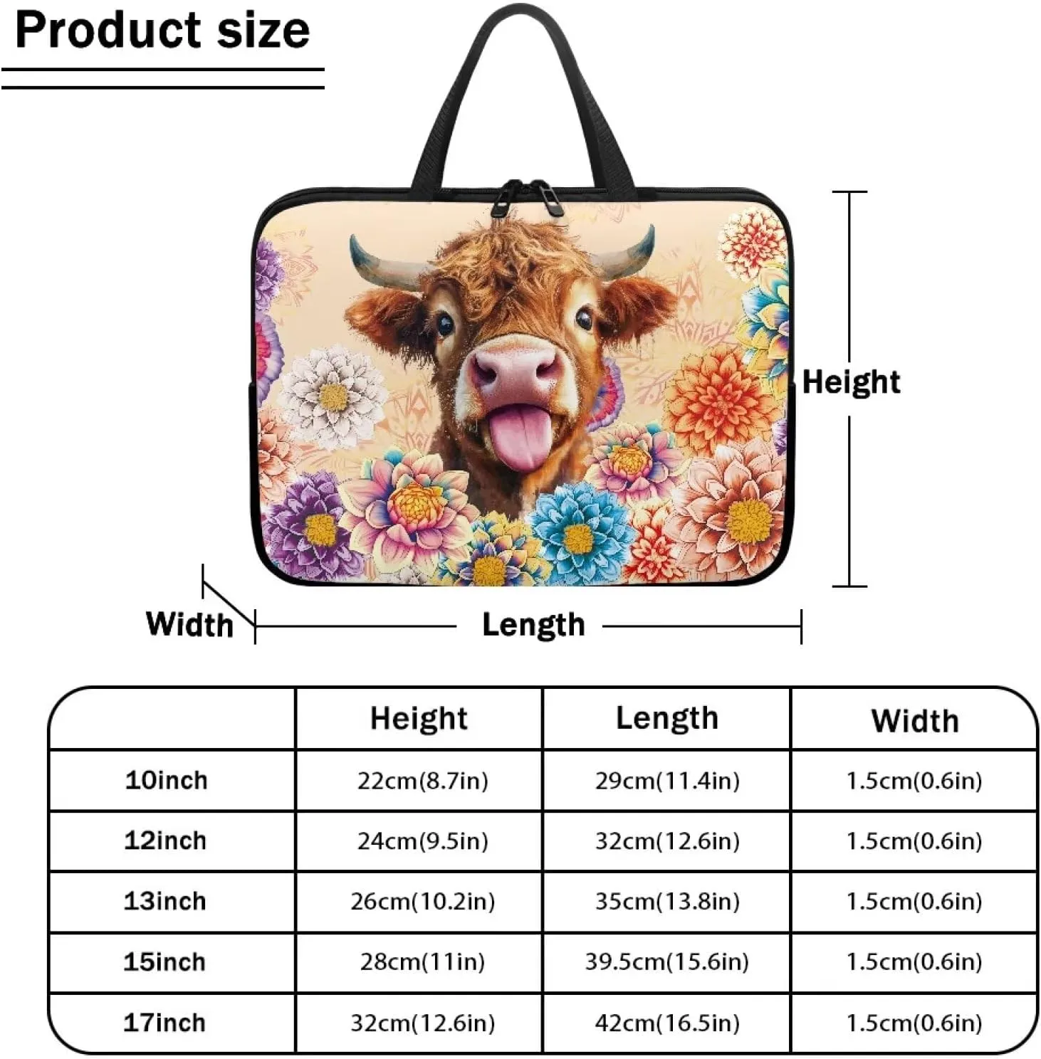 Dolyues Laptop Carrying Case for Adult Travel Workout Water-Resistant Laptop Bag Five Size Suit for Most Laptop