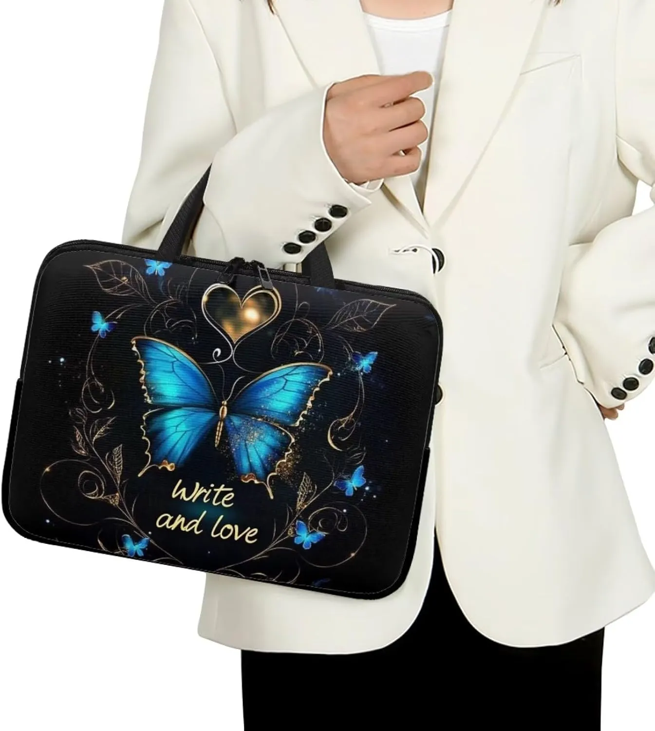 Dolyues Laptop Carrying Case for Adult Travel Workout Water-Resistant Laptop Bag Five Size Suit for Most Laptop