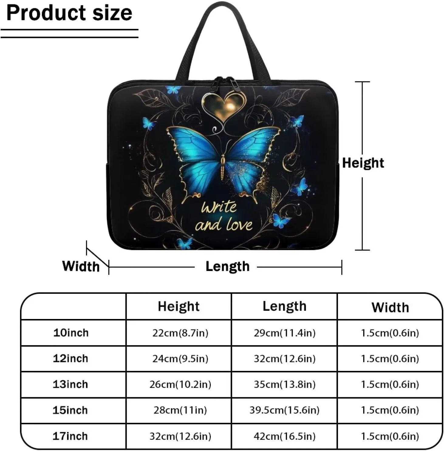Dolyues Laptop Carrying Case for Adult Travel Workout Water-Resistant Laptop Bag Five Size Suit for Most Laptop
