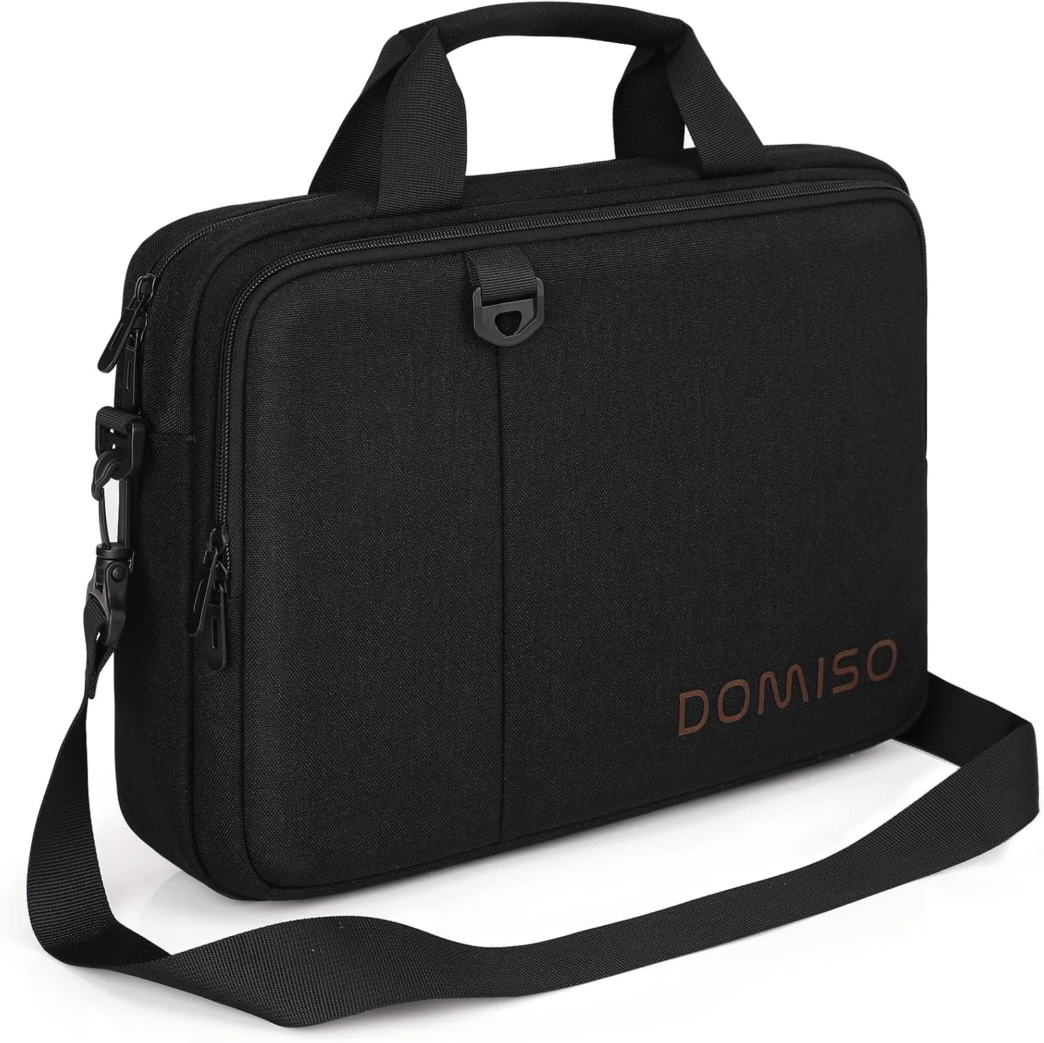 DOMISO 14 inch Laptop Bag Business Briefcase Water-resistant Notebook Messenger Shoulder Bag for 14" MacBook Pro/HP Stream 14 Chromebook 14/IdeaPad ThinkPad/ZenBook,Black