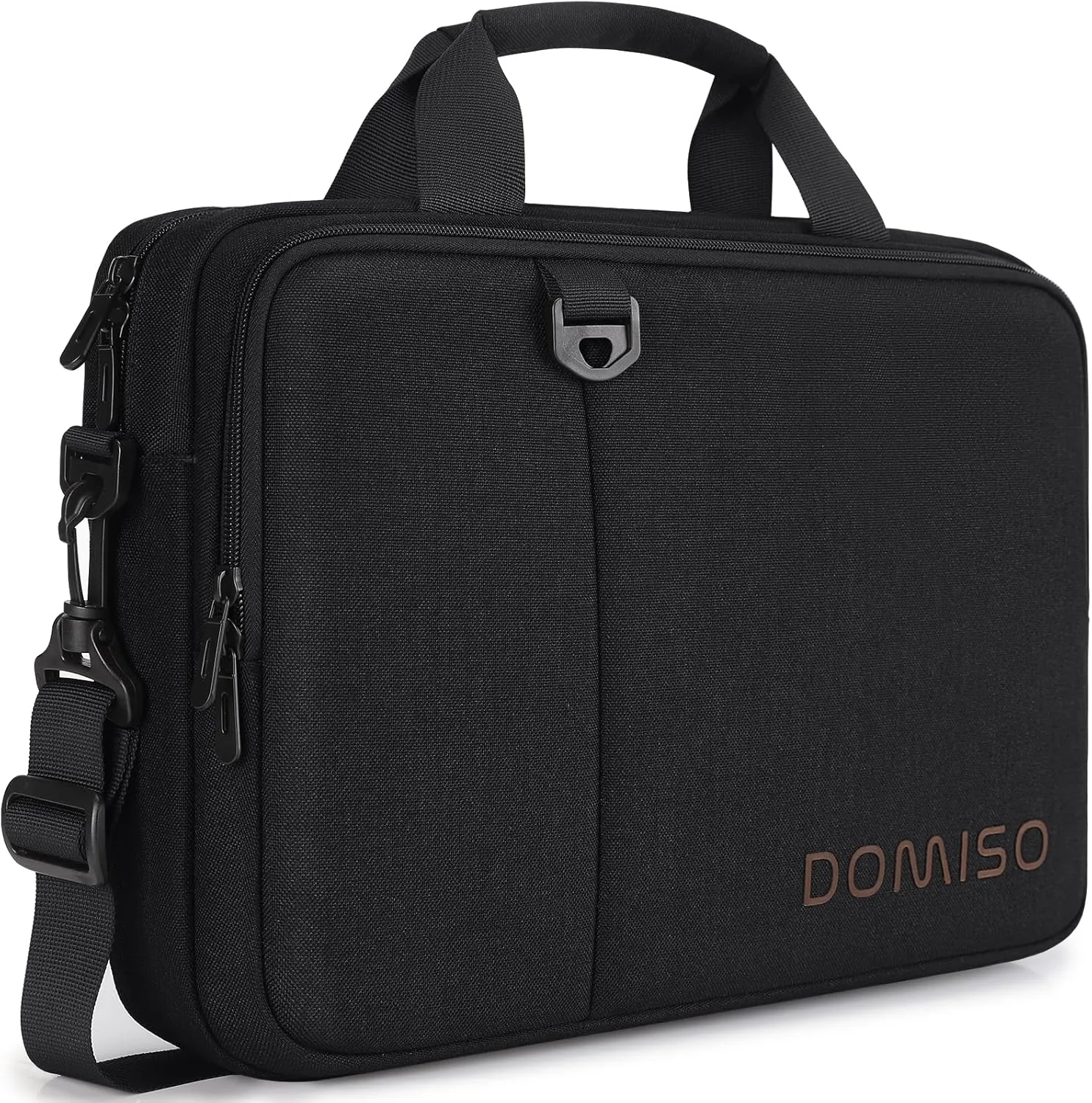 DOMISO 14 inch Laptop Bag Business Briefcase Water-resistant Notebook Messenger Shoulder Bag for 14" MacBook Pro/HP Stream 14 Chromebook 14/IdeaPad ThinkPad/ZenBook,Black