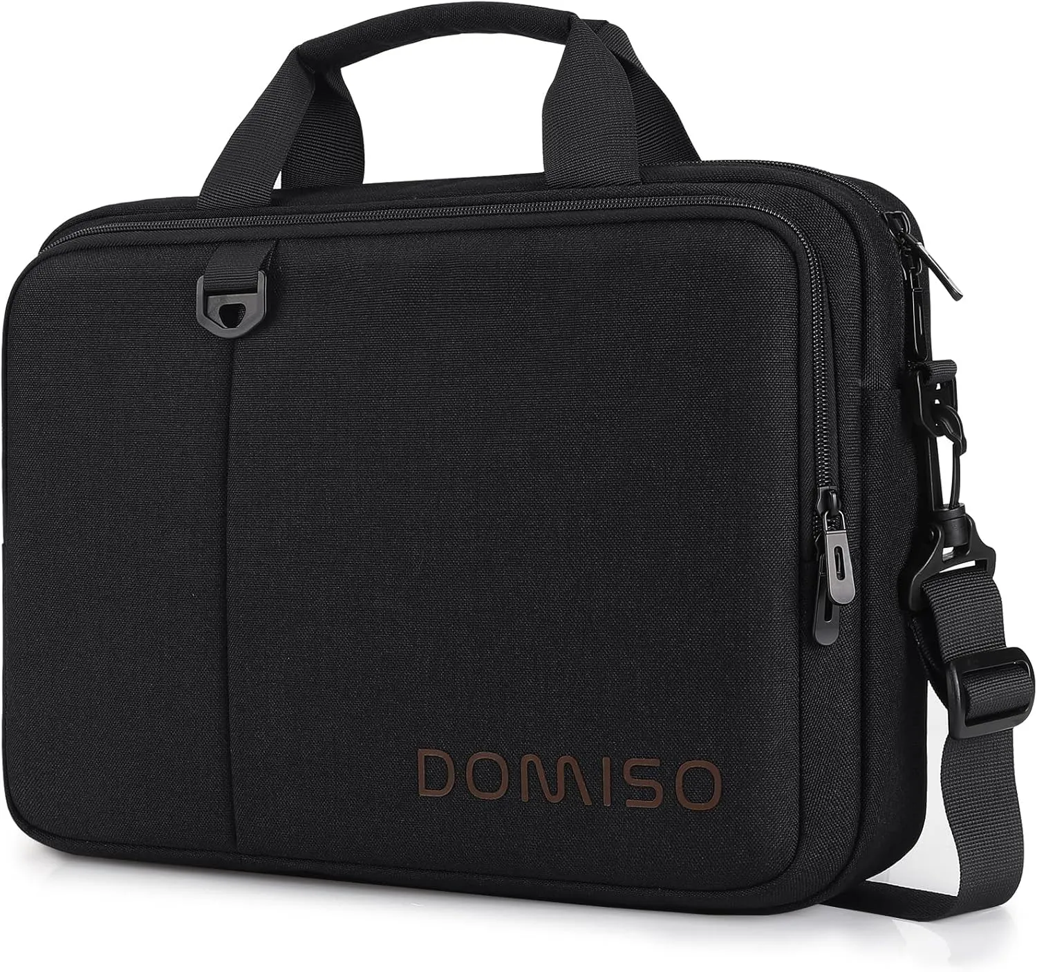 DOMISO 14 inch Laptop Bag Business Briefcase Water-resistant Notebook Messenger Shoulder Bag for 14" MacBook Pro/HP Stream 14 Chromebook 14/IdeaPad ThinkPad/ZenBook,Black