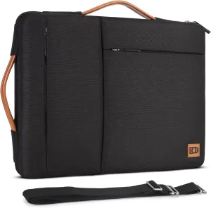 DOMISO 15.6 Inch Laptop Sleeve Shoulder Bag Pouch for 15.6" Yoga 720 IdeaPad 310 320 ThinkPad L580 T570 T580/ Flex 4 5/ Dell New Latitude 3590, ZenBook EliteBook,Black