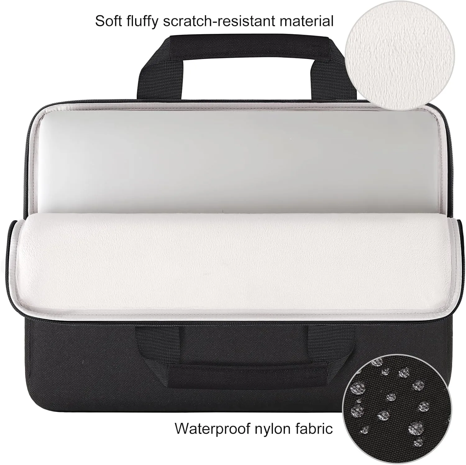 DOMISO 17.3 inch Laptop Sleeve Bag Water-Resistant Carrying Case with Handle for Dell/MSI GS73VR Stealth Pro/HP Envy Pavilion 17/LG/17.3" Notebooks,Black