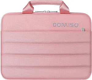 DOMISO 360° Protective 14 Inch Laptop Sleeve Case for Chromebook 14 / HP Stream 14 / Dell Inspiron 14 / Acer Spin 3 Water Resistant Carrying MacBook Case,Pink