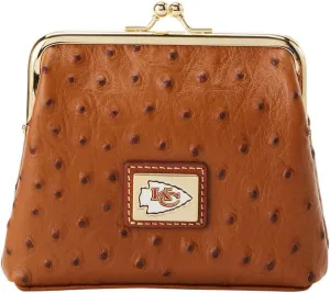 Dooney & Bourke Coin Purse, NFL Chiefs Large Framed Purse Wallet - Brown