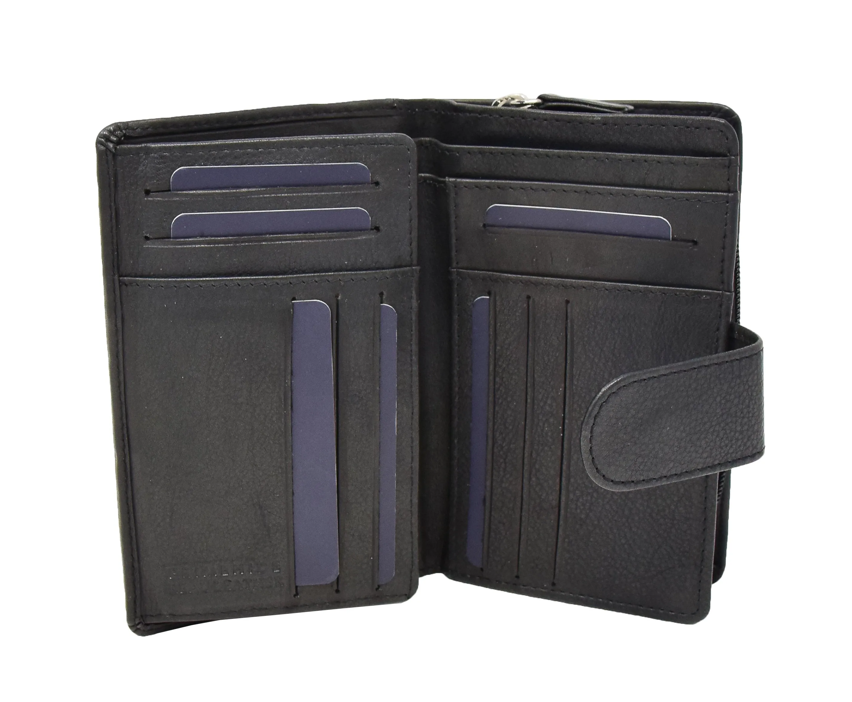 DR420 Women's Booklet Style Leather Purse Black