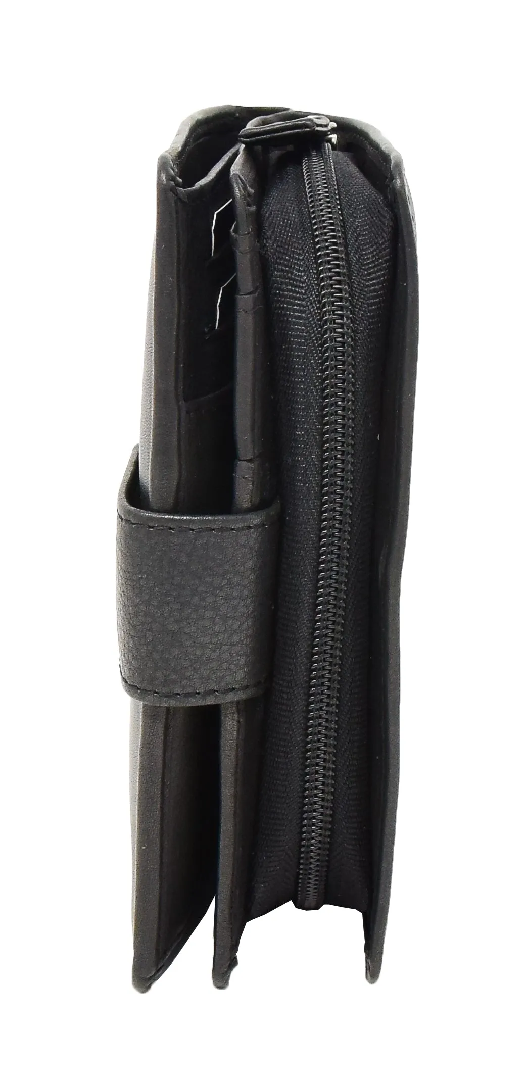 DR420 Women's Booklet Style Leather Purse Black