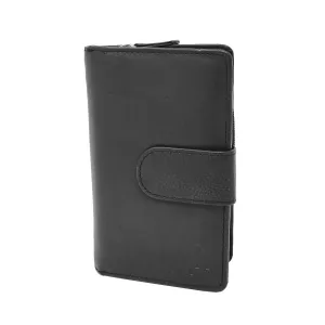 DR420 Women's Booklet Style Leather Purse Black