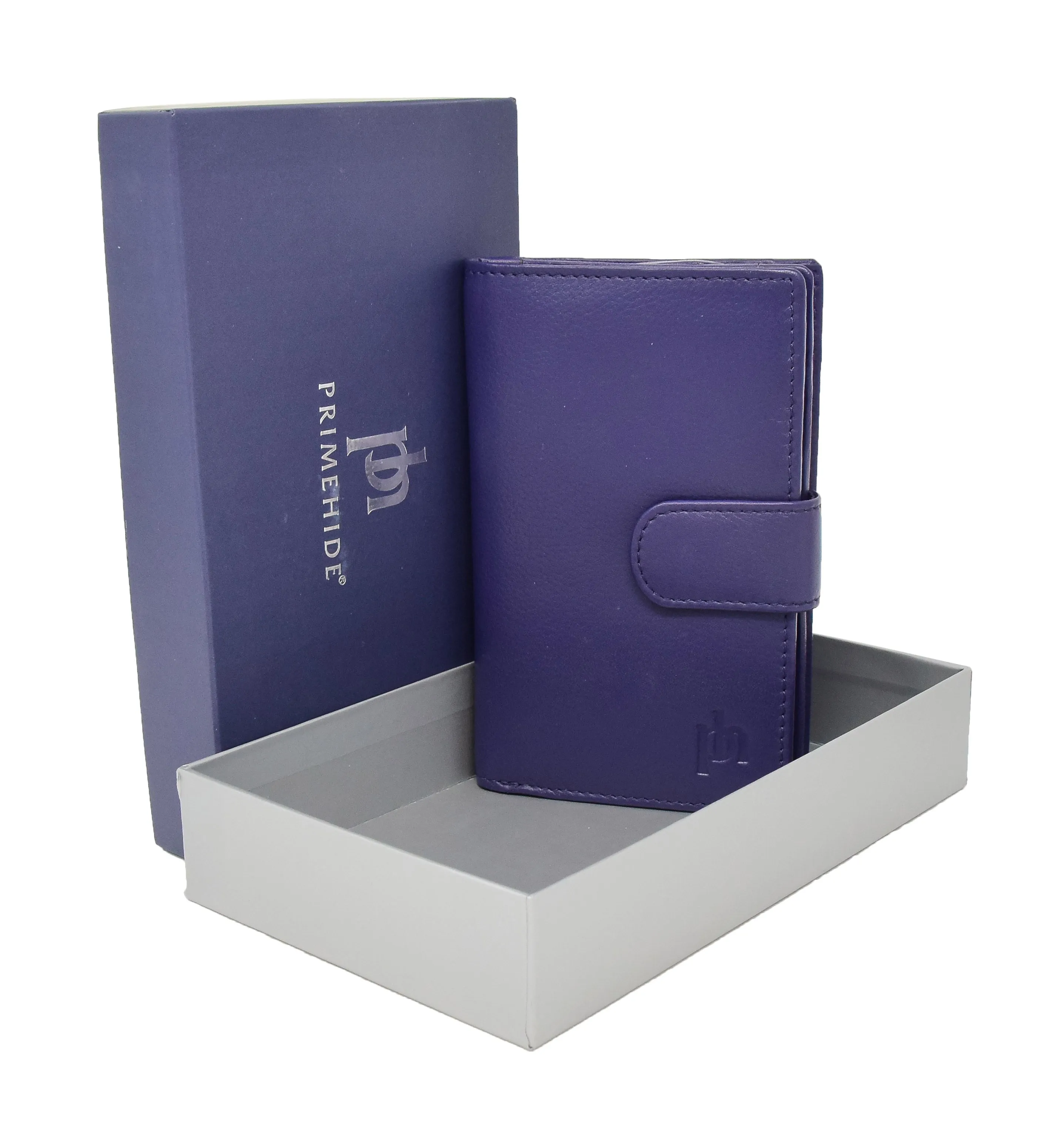DR420 Women's Booklet Style Leather Purse Purple
