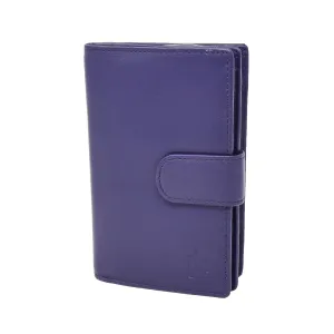 DR420 Women's Booklet Style Leather Purse Purple