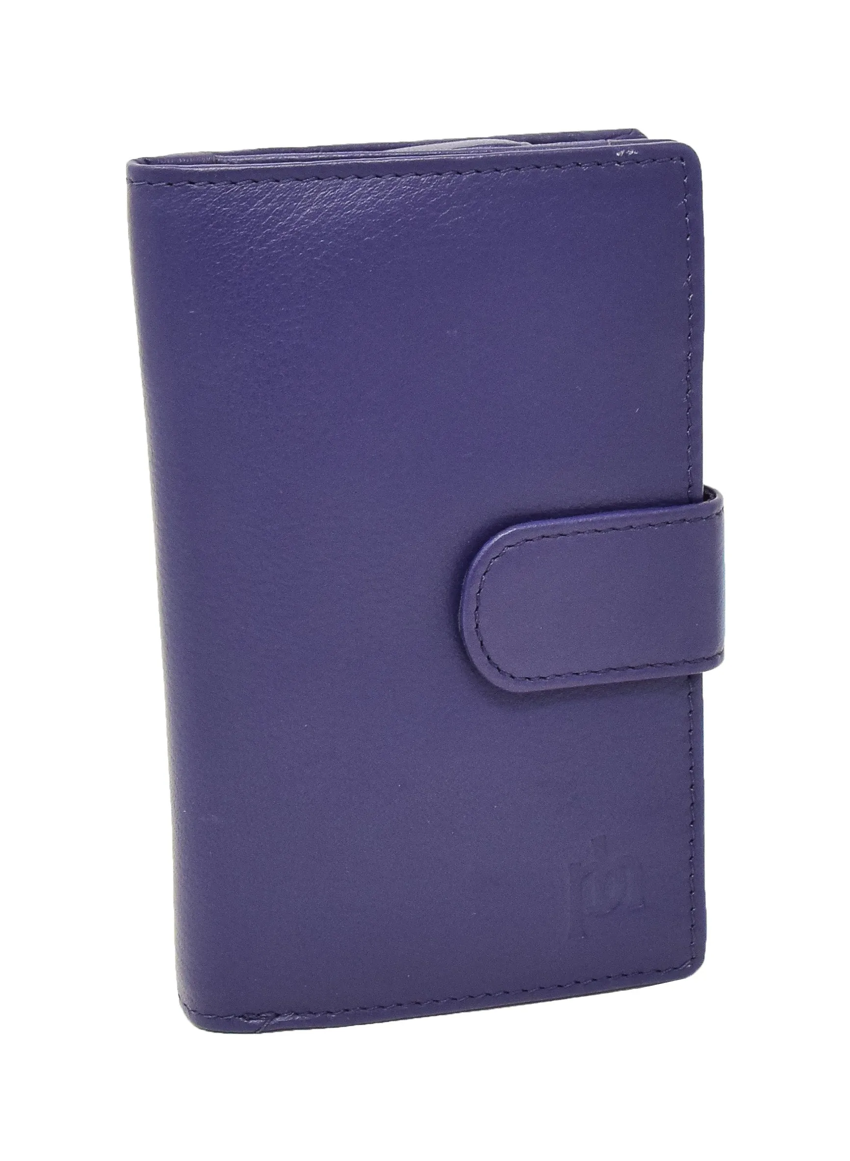 DR420 Women's Booklet Style Leather Purse Purple