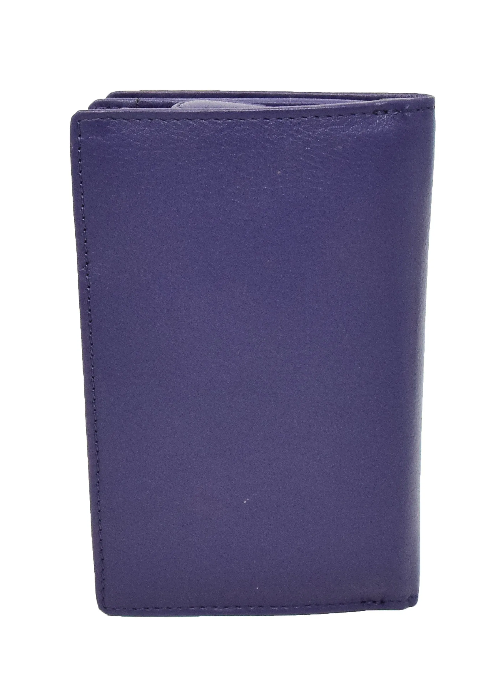 DR420 Women's Booklet Style Leather Purse Purple