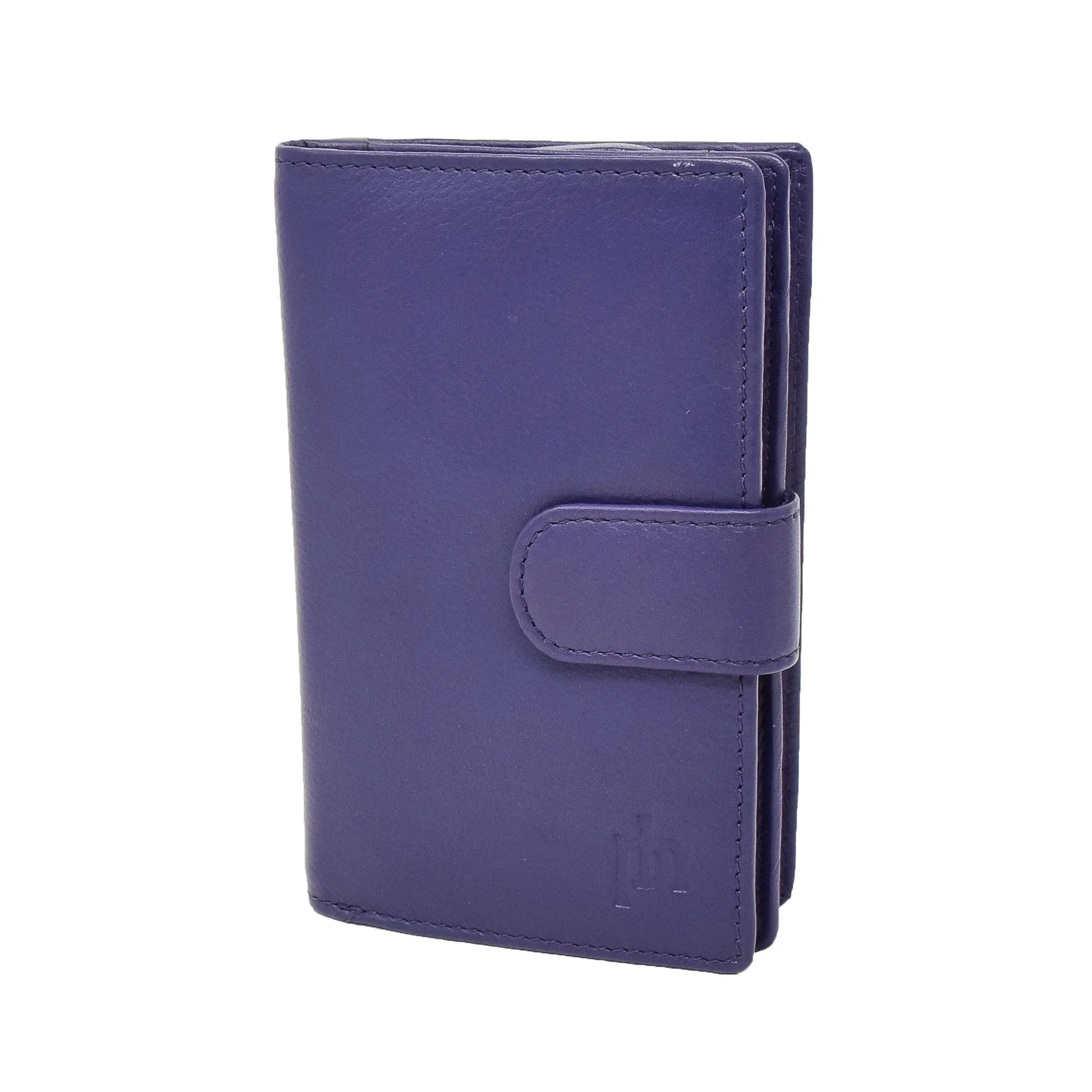 DR420 Women's Booklet Style Leather Purse Purple