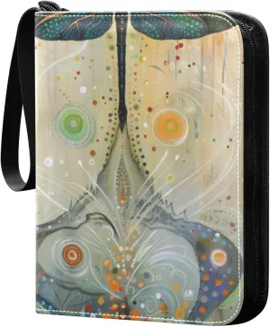 Dragonfly Painting Card Binder, 400 Pockets Card Holder with 50 Sleeves, Sturdy Card Holder Folders for Game Cards & Sports Cards