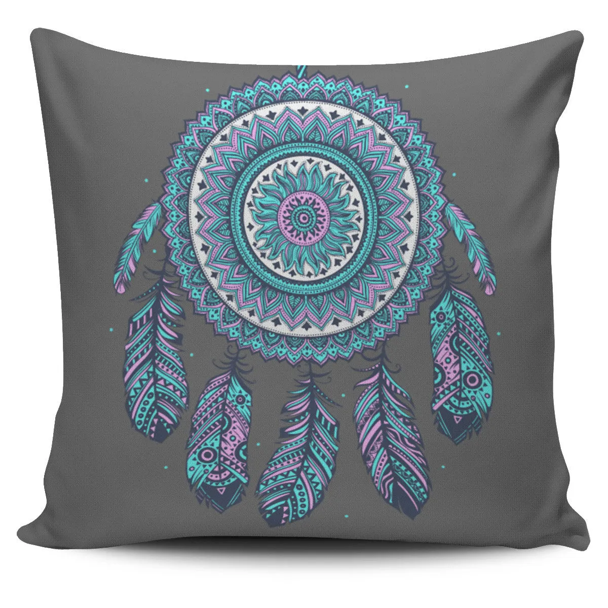 DREAM CATCHER GREY PILLOW COVERS