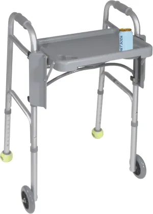 Drive Medical 10125 Walker Tray with Cup Holders, Gray