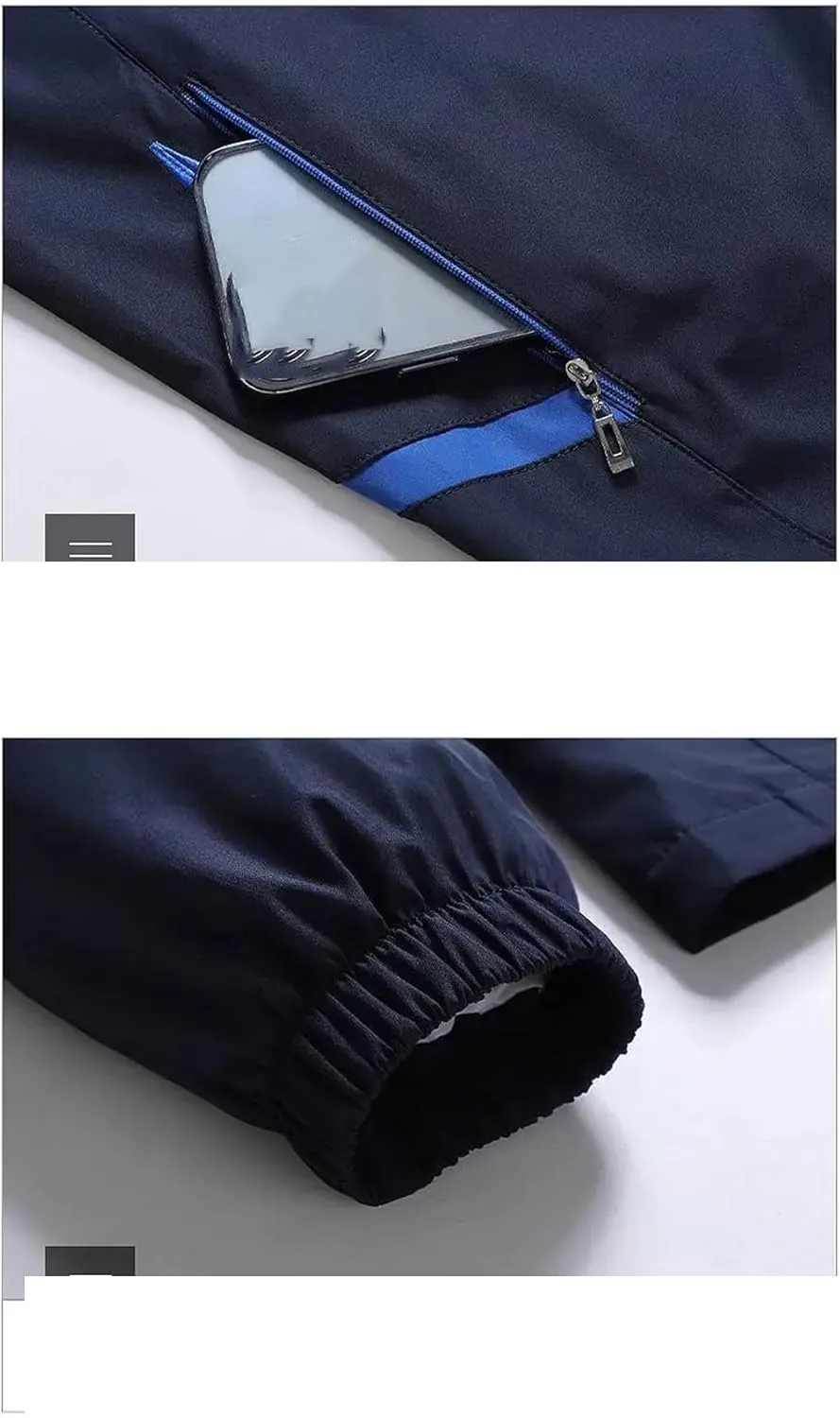 Dvbfufv Men's Outdoor Hiking Running Basketball Sportswear Sets Jogging Sports Jacket Pants Sweatsuit Suits