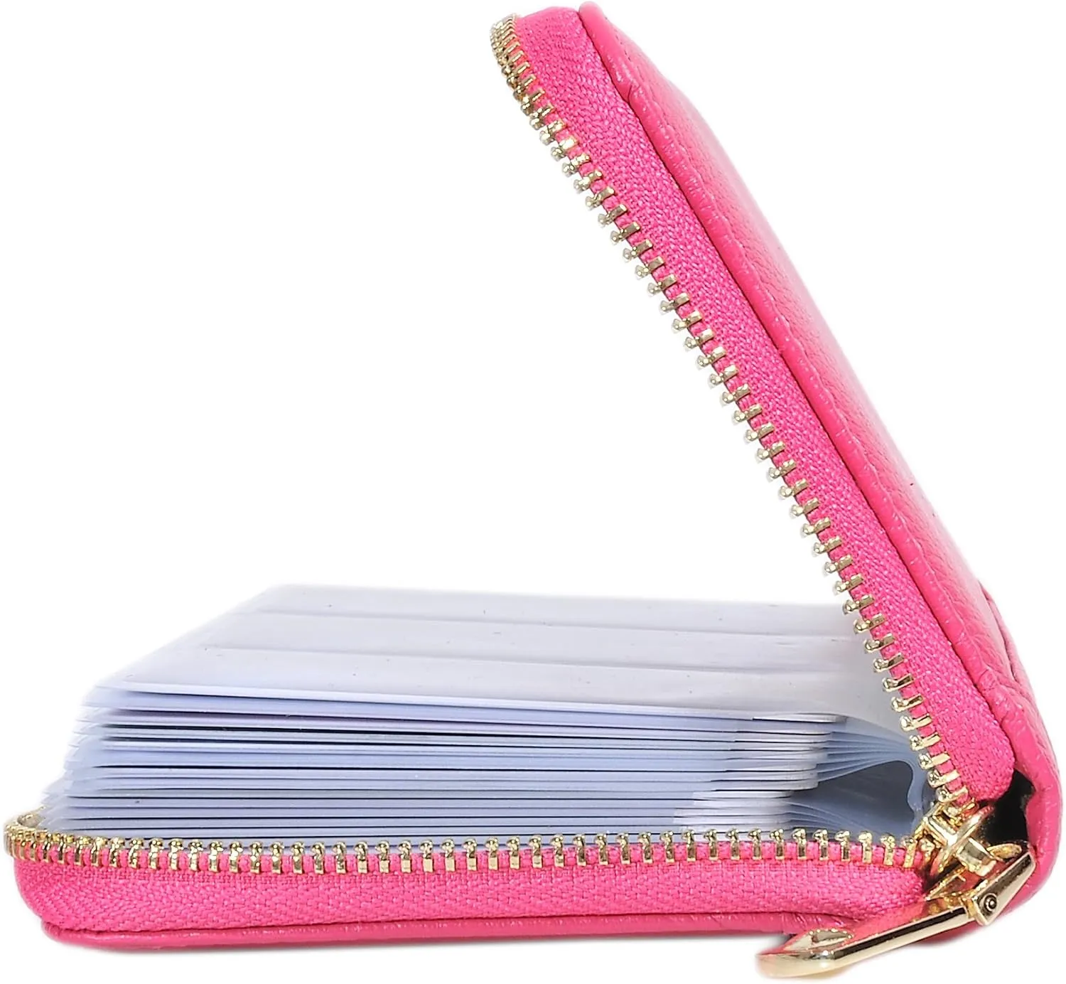 Easyoulife Credit Card Holder Wallet Womens Zipper Leather Case Purse RFID Blocking