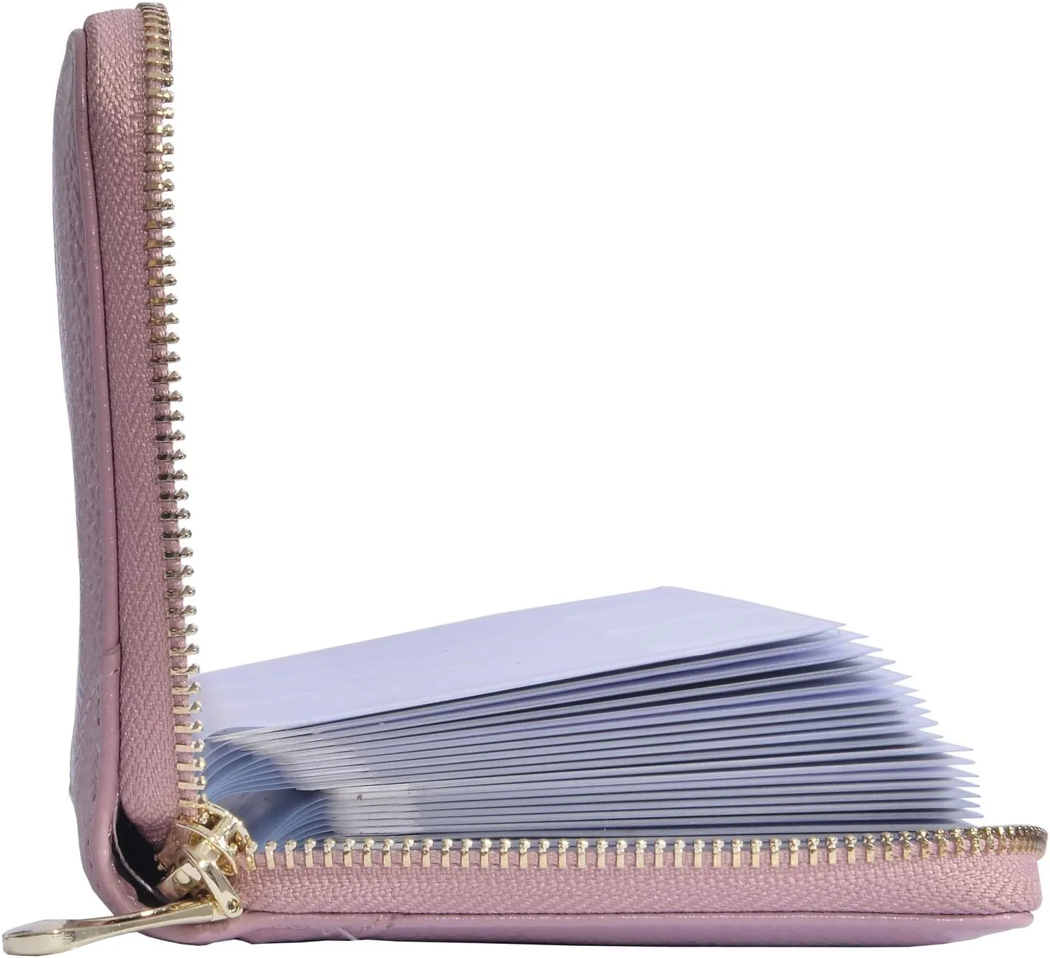 Easyoulife Credit Card Holder Wallet Womens Zipper Leather Case Purse RFID Blocking