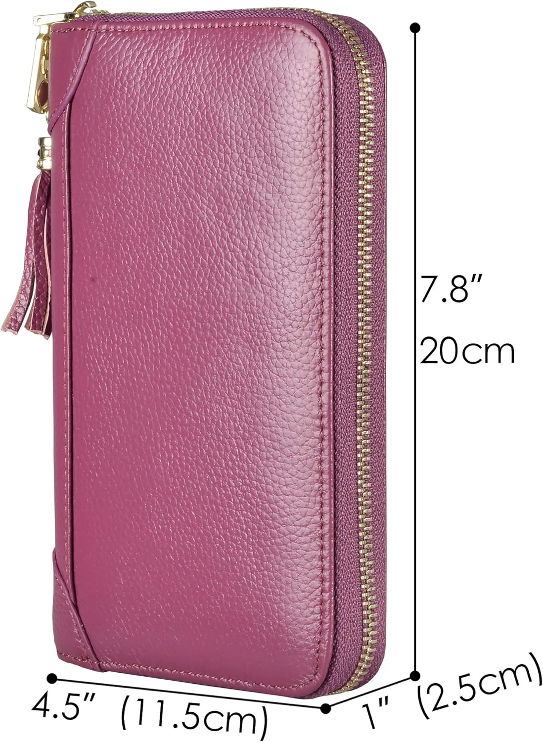 Easyoulife Credit Card Holder Wallet Womens Zipper Leather Case Purse RFID Blocking