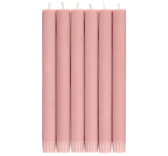 Eco Dinner Candles, 6 Per Pack | Old Rose