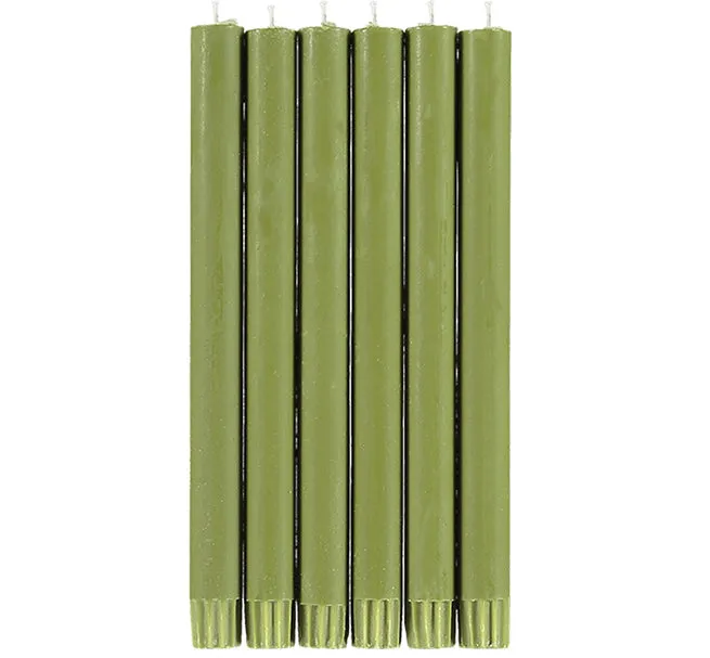 Eco Dinner Candles, 6 Per Pack | Olive