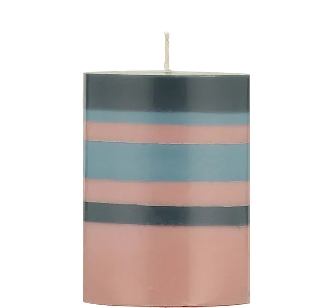 Eco Pillar Candle; Various Sizes | Old Rose, Indigo, and Pompadour