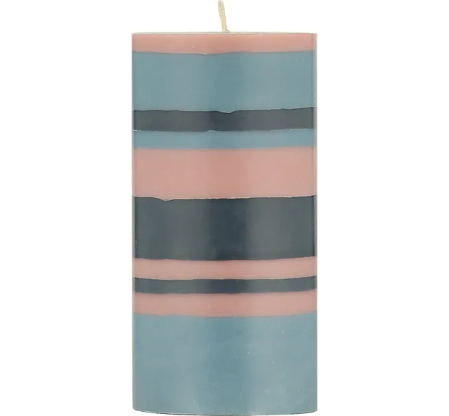 Eco Pillar Candle; Various Sizes | Old Rose, Indigo, and Pompadour