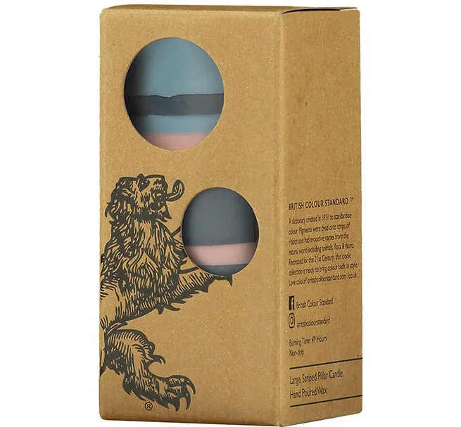 Eco Pillar Candle; Various Sizes | Old Rose, Indigo, and Pompadour