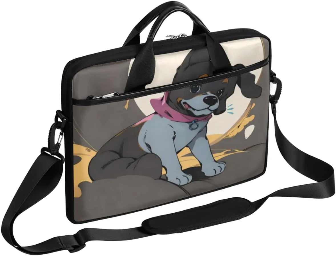 Elegant Flower Laptop Bag for Women Men 13-15 Inch Computer Briefcase Bag Lightweight Notebook Shoulder Messenger Bag