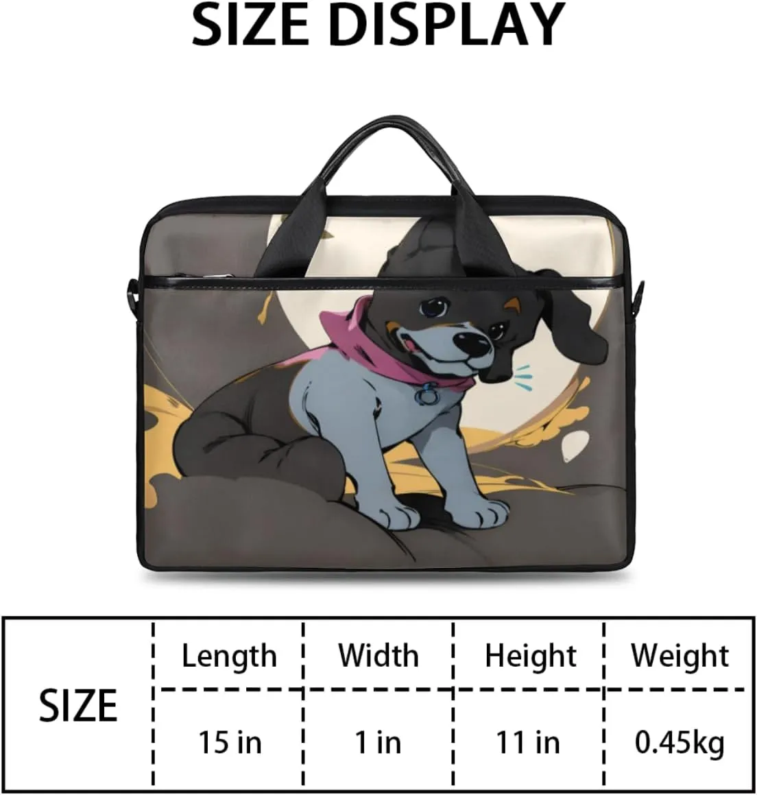 Elegant Flower Laptop Bag for Women Men 13-15 Inch Computer Briefcase Bag Lightweight Notebook Shoulder Messenger Bag