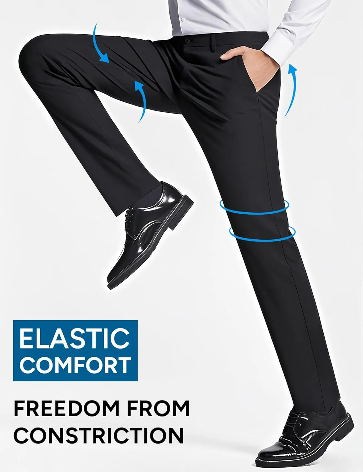 ELPA ELPA Men's Suit with Stretch Fabric 3-Piece Slim Fit Suit with 3 Fit Options (Short/Regular/Tall)