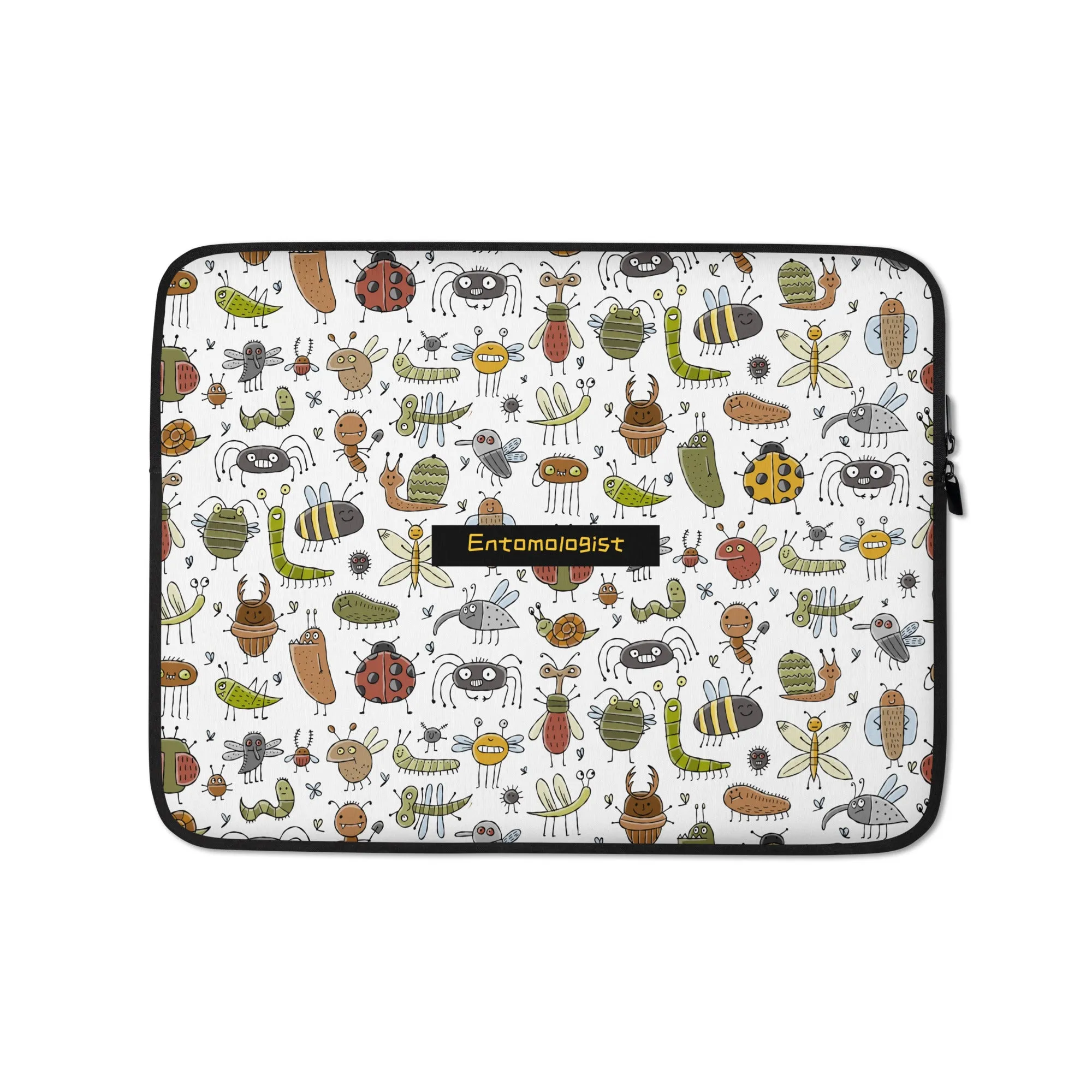 Entomologist Laptop Case with funny insects collection
