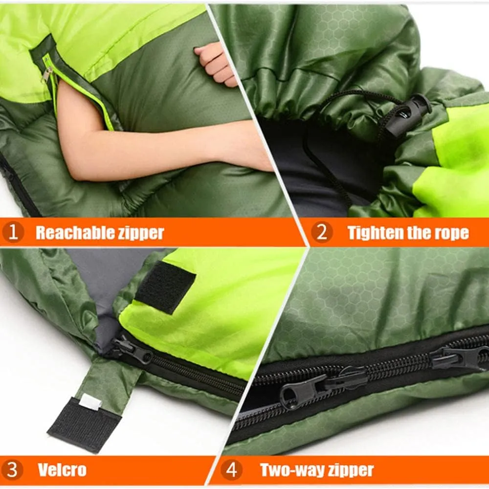 Envelope Sleeping Bag, Warm Waterproof Lightweight Camping Sleeping Bag, 190cm75cm,Can Be Spliced Double Sleeping Bag, Sleeping Bags for Adults and Children Camping -1.9kg_Blue Right Super